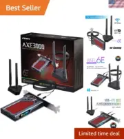 fenvi AX210 WiFi 6E PCI-E WiFi Adapter BT5.2 RGB Gaming 802.11ax ac 160MHz 2....