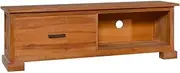 Solid Teak Wood TV Stand, Living Room Entertainment Center, Table, Cabinet, Modern Furniture, 112x30x37cm