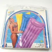 Vintage New 1999 The Wet Set 59702 Inflatable Pool Raft Float 72”x27" Intex Blue