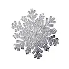 6 Silver 18" wide Snowflake Round Vinyl Placemats Wedding Party Decorations