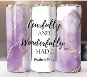 20oz Stainless Steel Insulated Tumbler Psalm 139:14 - Christian Gift