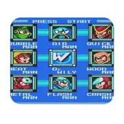 MEGA MAN 2 STAGE SELECT SCREEN REDESIGN DESK MAT MOUSE PAD HOME OFFICE GIFT