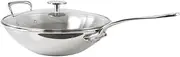 [Mauviel] M'Cook - 32cm Wok Stainless Steel with Glass Lid