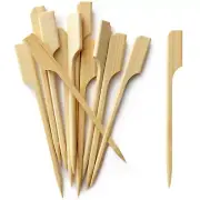 BLUE TOP 300Pcs Bamboo Paddle Picks, 3.5 Inch Sturdy Flat Skewers Food Appeti...