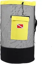ANKROYU Large Capacity Diving Bag 80L Waterproof Swim Backpack for Scuba Diving Snorkeling Kayaking Outdoor Sports Travel Nylon Mesh Black Yellow