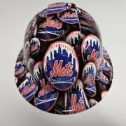 full brim hard hat custom hydro dipped IN NEW YORK METS AWESOME COLORS NEW