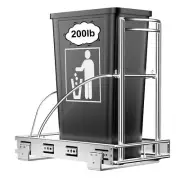 Single Pull Out Trash Can Under Cabinet 7-13 Gallon Heavy Duty Under Sink Gar...