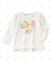 NWT GYMBOREE HELLO HAPPY SUNSHINE HEART LONG SLEEVE TEE SZ 12-18 MONTHS