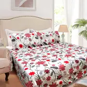 Hotel Living 3 Piece Light Weight Comforter Set Queen Corbett Floral Circles