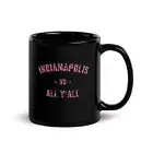 Indianapolis Vs All Y'All, Pink, Digital Cheetah Print, Indianapolis Black Mug