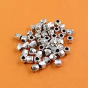 15 Spacer Beads Antique Silver Tone 8mm Geometric Shape - FD469