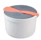 NNEOBA Portable Microwave Rice Cooker & Bento Lunch Box Orange