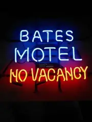 Bates Motel No Vacancy Hotel 20"x16" Neon Light Sign Lamp Wall Decor Bar Club