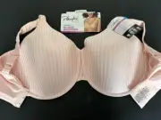 Playtex Secrets bra 36DDD 38DD 42DDD Smoothing 4747 pink stripe 4707