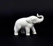 9942688 Wagner&apel Porcelain Figure Elephant White 7x10cm