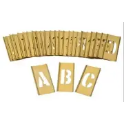 Dy-Mark Brass Interlocking Stencil A-Z 50mm Set