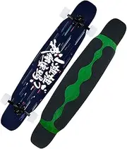Sports Longboard Skateboard, Chrome Steel High-Speed Bearing 46" 8-Layer A-Level Maple Girl Pattern Dance Board Suitable for Beginners Adults Men Women