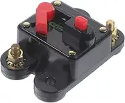 Anneome Auto Reset Circuit Breaker 2pcs 120 Manual Reset Circuit Breaker Car The Breaker 120 Amp Circuit Breaker Trolling Motors Waterproof Circuit Breaker Reset Fuse Inverter Marine Fuse Holder Black