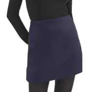Theory Velvet Skirt Women's Dark Colbalt Blue Size 4 Mini NEW $315