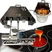 Electric Food Stirrer Pot Automatic Pot Stirrer Scraping Bottom,Double Paddle|Auxiliary Fan|LED Light|Maximum Capacity 10L for Fruit Jam/Custard Cream/Solid Filling/Pasta Sauce