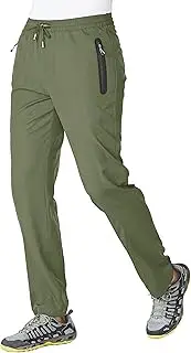[BASUDAM] Men's Athletic Pants Thin Lightweight Quick Dry Zipper Pockets Outdoor Sports Pants for Running Jogging Hiking