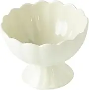 FytStycale Dessert Bowl Trifle Bowl, Easy -Going, Easy -to -Clean Party -gblet Ceramic Cup for Juice Drinks Fruit Cake Pudding, White