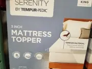 Serenity Tempur-Pedic Memory Foam Mattress Topper King Open Box