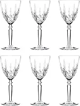 RCR Crystal Orchestra Cut Glass Wine Glasses Goblets Set - 290ml - Pack of 6