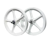 Skyway BMX Tuff 16 inch Wheel Set Male White 16 x 1.75" 3/8" axle