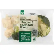 Woolworths Washed & Ready To Cook Broccoli & Cauliflower Florets 150g