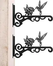 Bird Feeder Hanger, Iron Heavy Duty Outdoor Plant Hanger, Shelf Brackets & Supports for Tree Railing Deck Fence Window Balcony Hummingbird Patio Porch