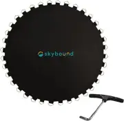 SkyBound REPLACEMENT TRAMPOLINE MAT, Fits 12ft Frames w/Free Spring Tool - BLACK