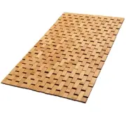Bamboo Bath Mat for Bathroom - Large, 34 x 18 x 0.4 Inches [LxWxH] Foldable W...