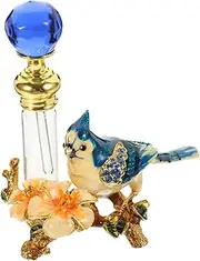 Refillable Perfume Bottle Elegant Decorative Container Vintage Enamel Design for Perfumes Essential Oils and Emollient Oils for Home and Desktop Decor