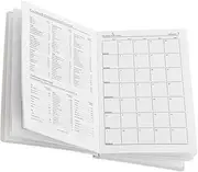 Tofficu Pocket Calendar for Travel Compact Purse Organizer with Yearlong Scheduling for Daily Task Management and Goal Setting