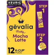 Lot NIB 12 Kcup GEVALIA Frothy Mocha Latte Espresso Brew Roast Mother Spring Gif