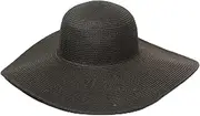 [sarge knives] Summer Solid Color Floppy Sun Hat Women Big Wide Brim Beach Hat Travel Foldable Straw Hat Sunscreen UV Protection Panama Sun Cap