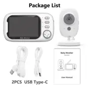 ABM600 Baby Monitor with Camera LCD Electronic Babysitter Wireless 2 Way Audio T