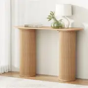 Console Table Oval Wooden Entry Table Hallway Tables Furniture 115CM Pine