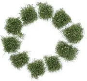 GLEAVI 10pcs Miniature Grass Tufts for Outdoor Decor Lifelike Artificial Plant Clusters for DIY Micro Landscapes for Railway Models and Dollhouse Pots Enhance Your Garden Aesthetics