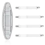 4Pcs Ironing Board Cover Fasteners, Adjustable Bed Sheet Straps, Bed Sheet Cl...