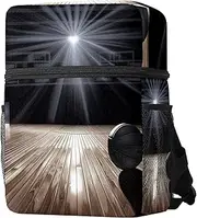 Travel Backpack for Men,Backpack for Women,Basketball Wooden Cricket Field,Backpack, Y6ee7uncitex, 12.6x10x3.9 in