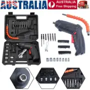 45Pcs Cordless Combi Power Drill Electric Screwdriver Rechargeable Bits Tool Set