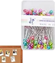 Sewing Needles for Clothes, Sewing Needles with Ball Head - Colourful Pearlescent Needles for Positioning Clothes, Colourful Mother of Pearl Quilting Needles with Box and Ball Heads for Positioning,