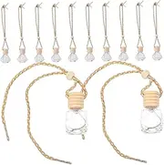 DRESSOOS 12Pcs Compact Car Diffuser DIY Hanging Perfume Bottles with Caps for Aromatherapy and Air Freshening Vehicles
