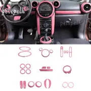 27P Pink Car Interior Full Set Decoration Trim For Mini Countryman R60 2013-2016 (for: Mini)