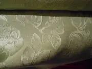 Light Green Leaf ~Jacquard Damask Upholstery Fabric - 54" x 2 + yd Remnant piece