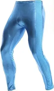 [YUFEIDA] Men's Long Underpants Metallic Shiny Trousers Tights Leggings Sports Leggings for Men