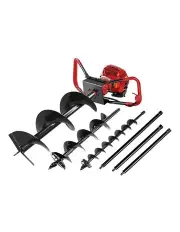 [Giantz] Petrol Post Hole Digger Drill Extension Auger Bits 66CC in Red