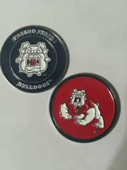 FRESNO STATE BULLDOGS 1" Diameter GOLF BALL MARKER New